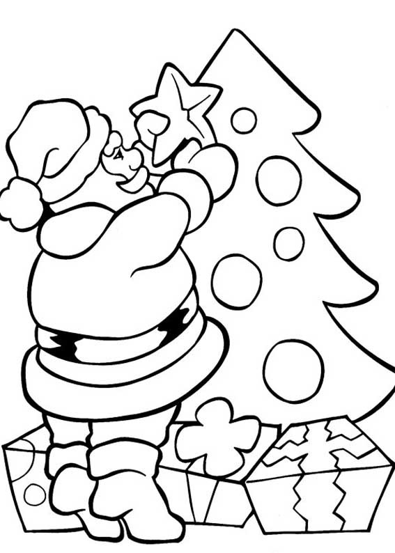 Colorir Imagens Desenhos Do Pai Natal Para Colorir